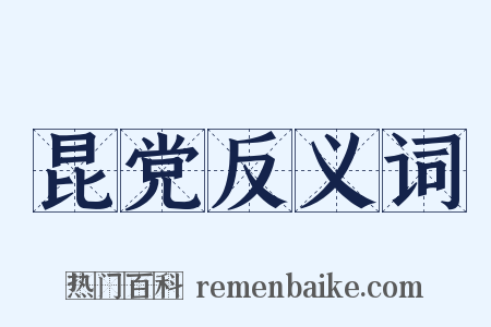 昆党反义词是什么意思的图片